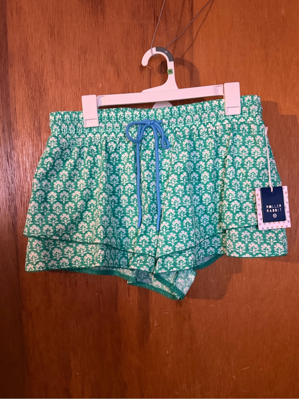 Roller Rabbit Green Print Women's Lounge Shorts Size Medium NWT